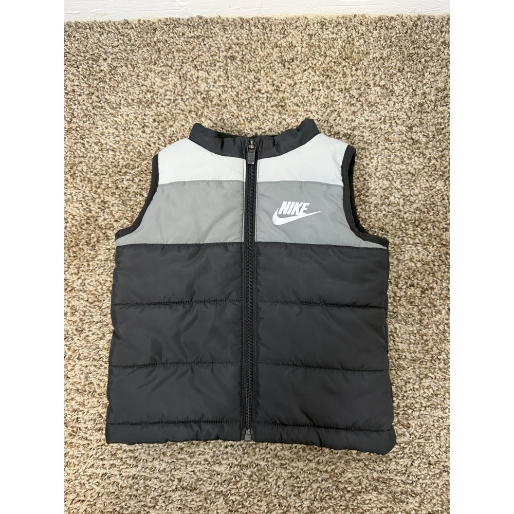 Nike Toddler Puffer Vest Black Fall Outerwear Unisex Kids Size 12 Months